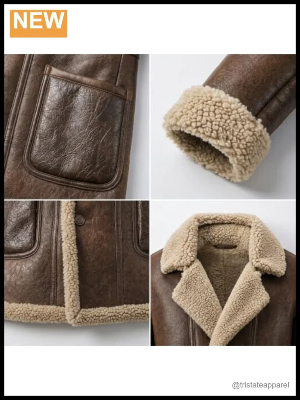 Genuine Shearling Leather B3 Bomber Aviator Jacket for Men